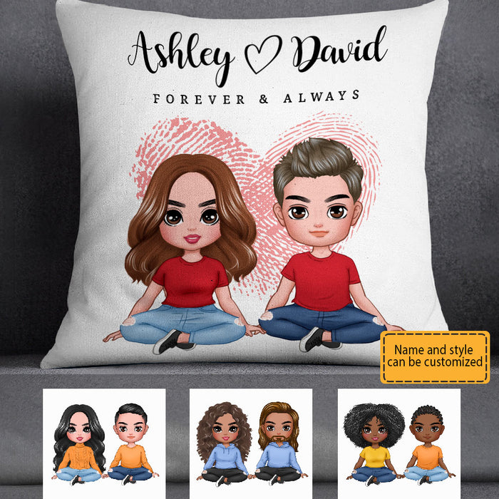Personalized Couple Forever Always Pillow MR214 30O28 1