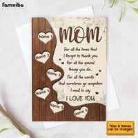 Personalized Mom Grandma Mother's Day Card MR222 26O36 thumb 1