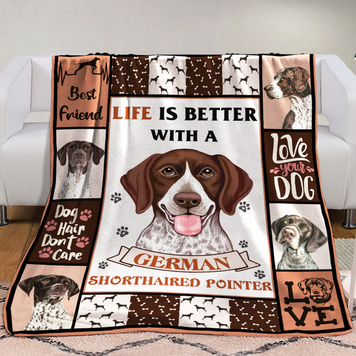 German Shorthaired Pointer Dog Fleece Blanket MR0402 70O51 1