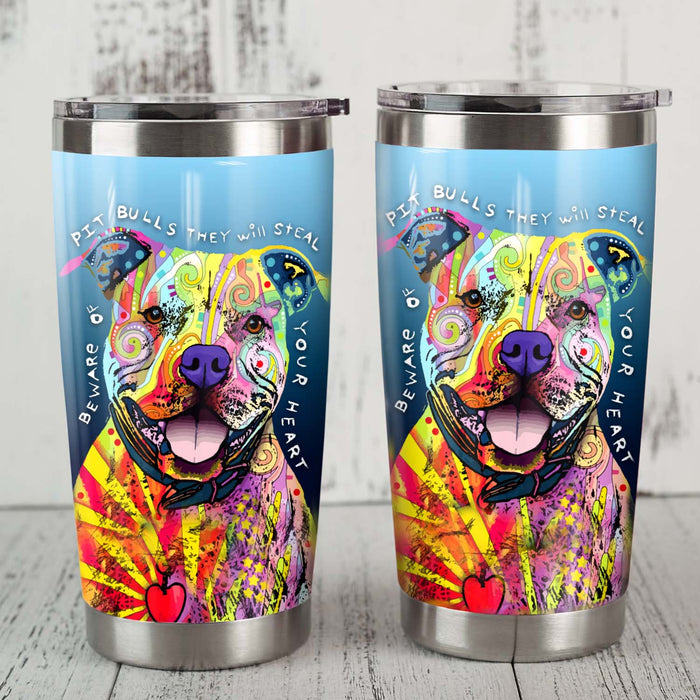 Dog Mom Pitbull Dog Steel Tumbler MR1003 69O52 1