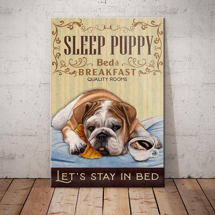 Bulldog Bedroom Canvas MR1101 73O57 1