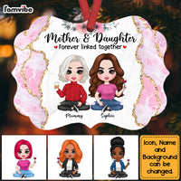Personalized Mother & Daughter  Forever Linked Together Benelux Ornament OB143 32O53 thumb 1