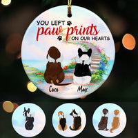Personalized  You Left Paw Prints on My Heart Dog Memorial Ornament OB191 67O53 thumb 1