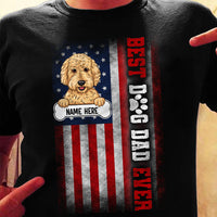 Personalized Patriotic Flag Dog Dad T Shirt MY105 65O36 thumb 1