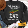 Personalized Dad Fishing  Black Sweatshirt MY151 95O36 1