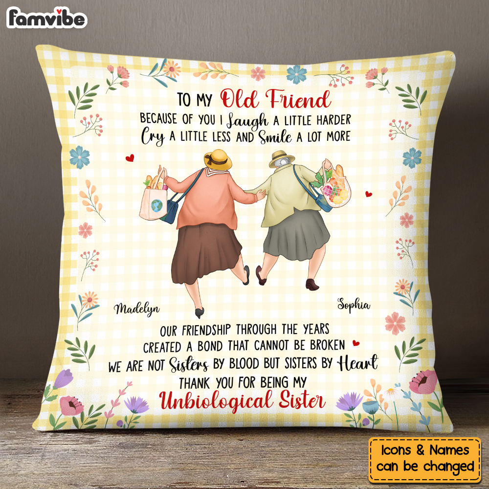 Personalized Gift For Old Friends A Bond That Cannot Be Broken Pillow 30675 Primary Mockup