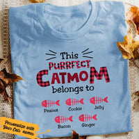 Personalized Cat Mom White T Shirt JN162 73O36 thumb 1