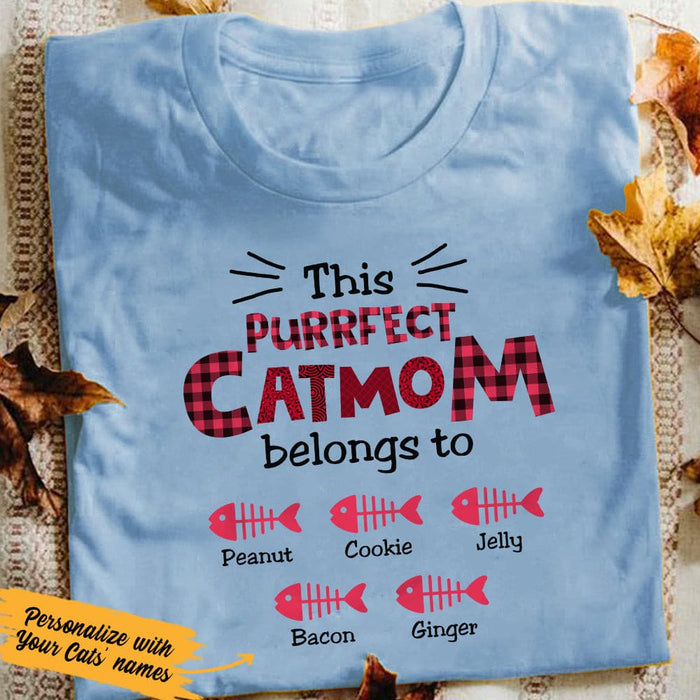 Personalized Cat Mom White T Shirt JN162 73O36 1