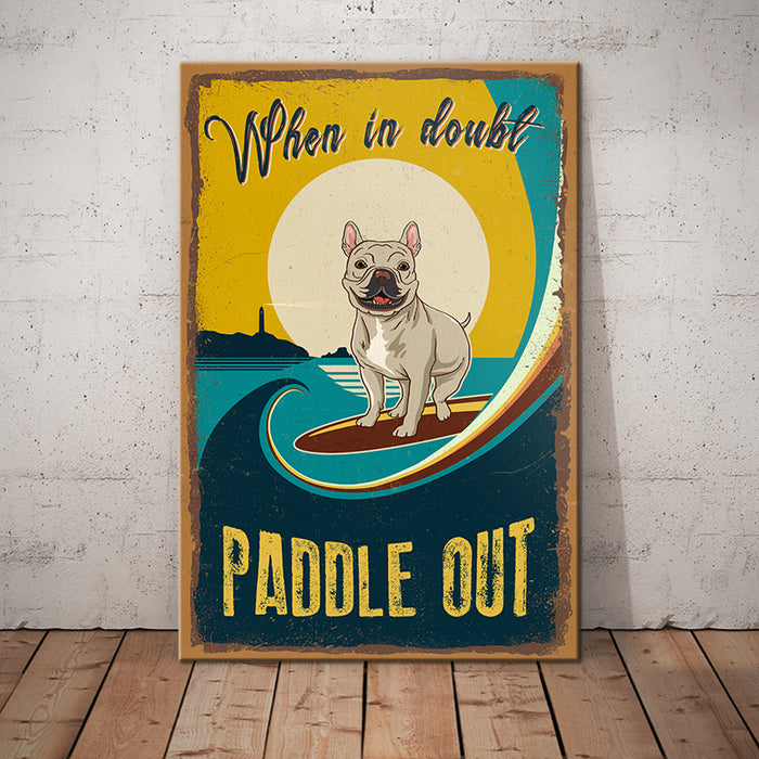 French Bulldog Surfing Canvas MY201 90O61 1