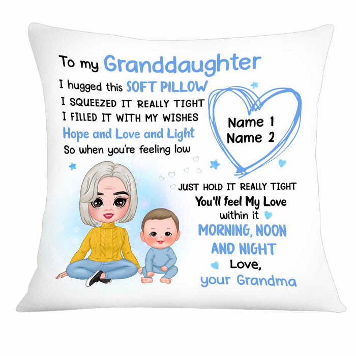 Personalized Mom Grandma to Son Grandson Daughter Granddaughter Hug This Pillow MR291 95O34 1