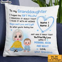 Personalized Mom Grandma to Son Grandson Daughter Granddaughter Hug This Pillow MR291 95O34 thumb 1