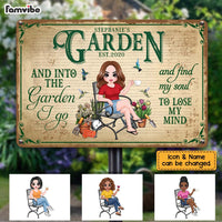 Personalized Into Garden I Go Metal Sign MR302 30O28 thumb 1
