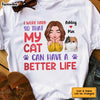 Personalized Cat Mom Better Life T Shirt MR312 95O28 1