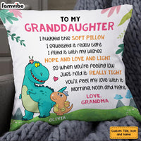 Personalized Dinosaur Grandson Granddaughter Pillow MR313 85O58 thumb 1