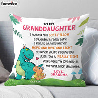 Personalized Dinosaur Grandson Granddaughter Pillow MR313 85O58 thumb 1