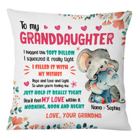 Personalized Elephant Mom Grandma To Daughter Granddaughter Son Grandson Pillow AP11 95O28 thumb 1