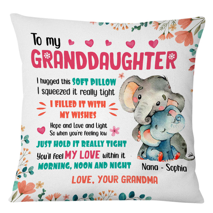 Personalized Elephant Mom Grandma To Daughter Granddaughter Son Grandson Pillow AP11 95O28 1