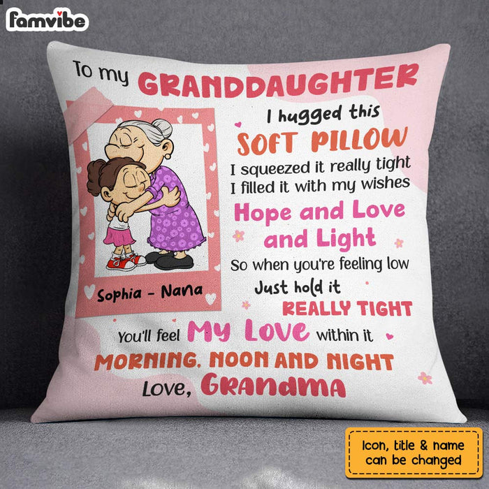Personalized Granddaughter Hug This Pillow AP12 95O28 1