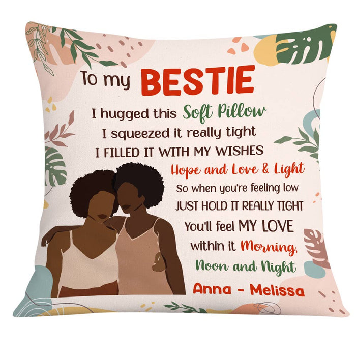 Personalized BWA Abstract Sister Friend Hug This Pillow AP41 95O28 1