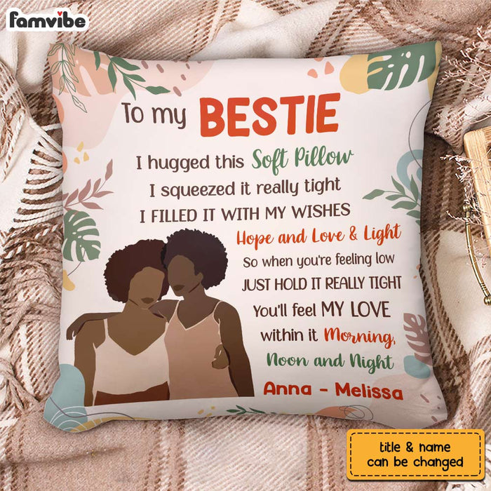 Personalized BWA Abstract Sister Friend Hug This Pillow AP41 95O28 1