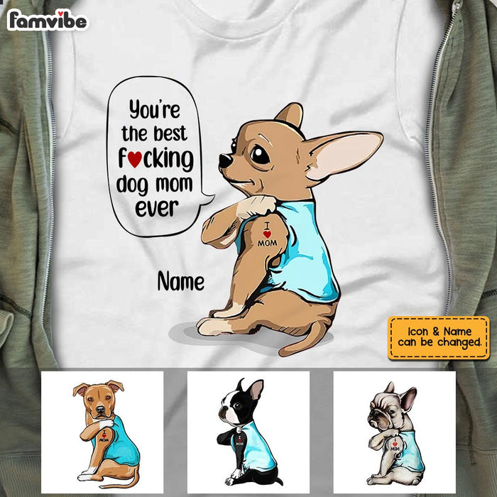 Personalized Dog Mom T Shirt AP45 95O28 1