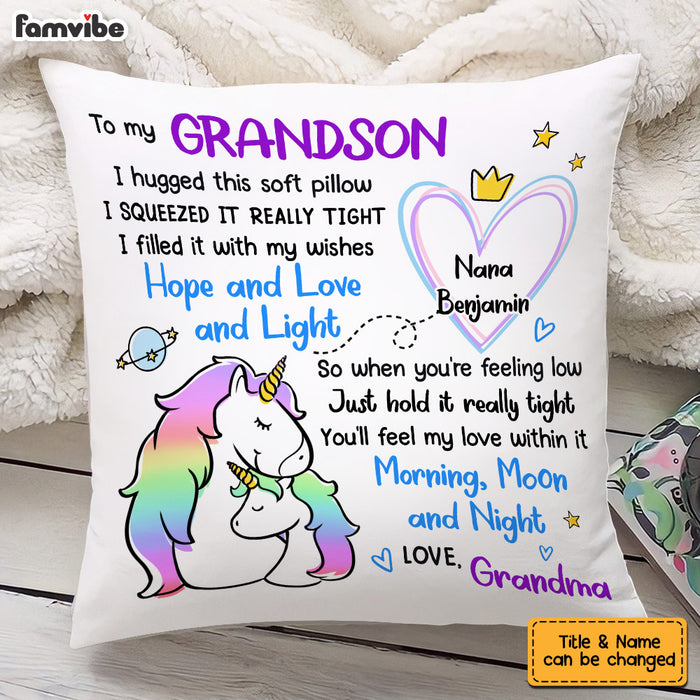 Personalized Granddaughter Drawing Hug This Pillow AP51 28O53 1
