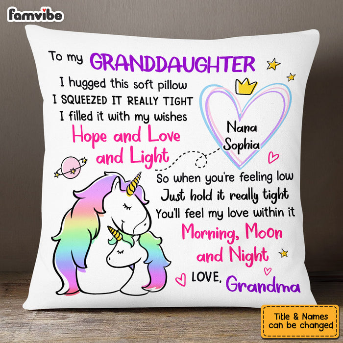 Personalized Granddaughter Drawing Hug This Pillow AP51 28O53 1