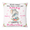 Personalized Elephant Mom Grandma Mother's Day Pillow AP44 95O53 1