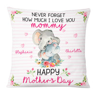 Personalized Elephant Mom Grandma Mother's Day Pillow AP44 95O53 thumb 1