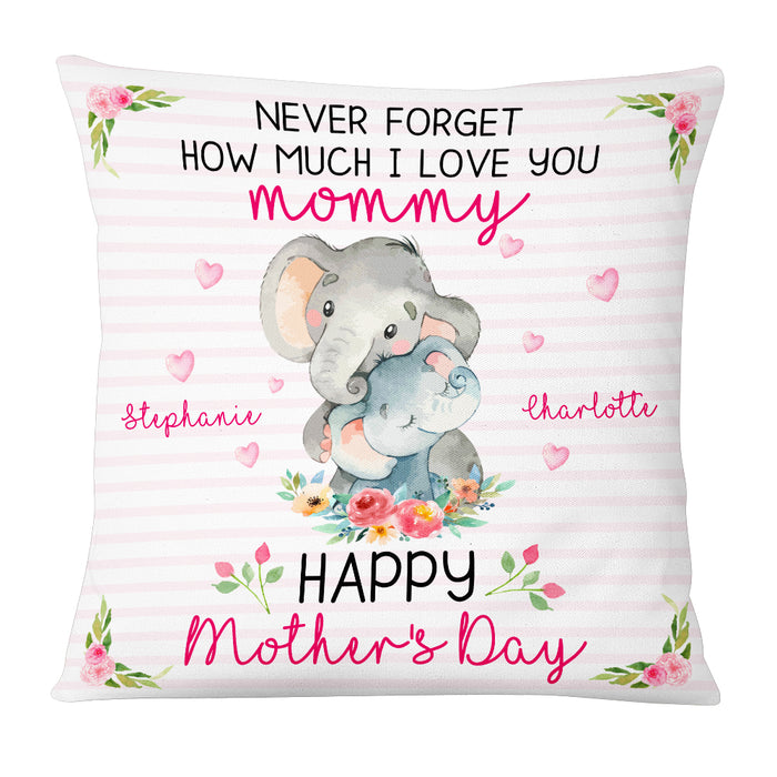 Personalized Elephant Mom Grandma Mother's Day Pillow AP44 95O53 1