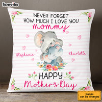 Personalized Elephant Mom Grandma Mother's Day Pillow AP44 95O53 thumb 1