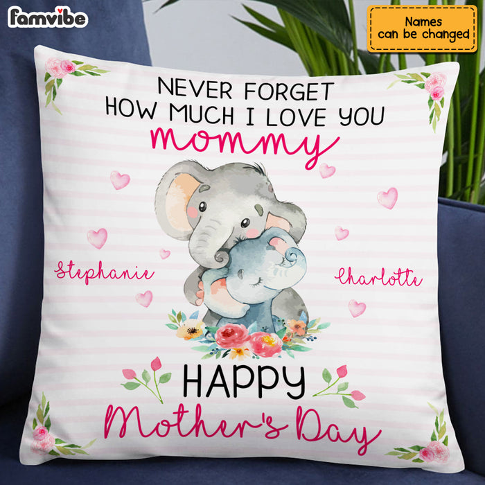 Personalized Elephant Mom Grandma Mother's Day Pillow AP44 95O53 1