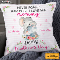 Personalized Elephant Mom Grandma Mother's Day Pillow AP44 95O53 thumb 1