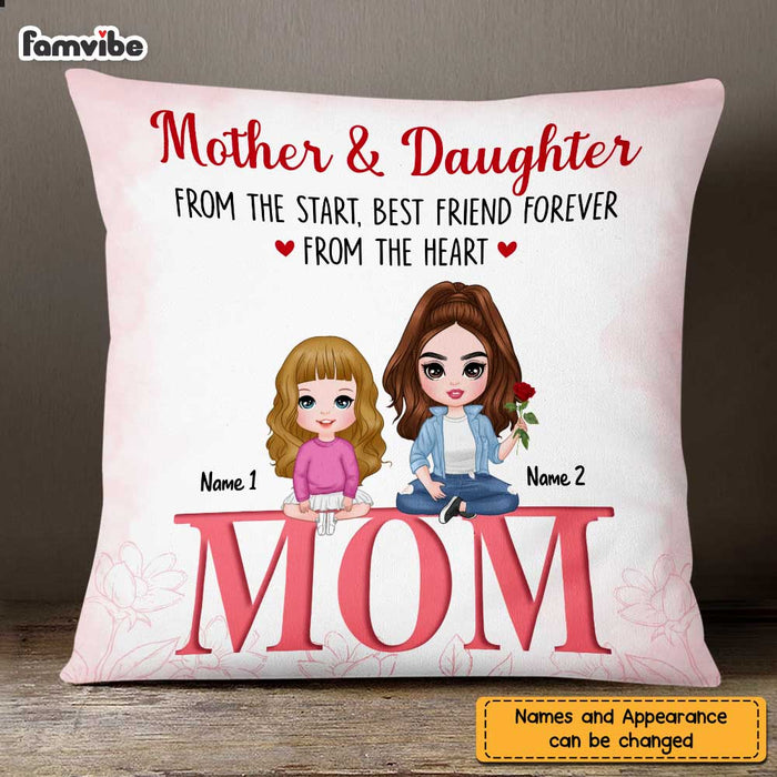 Personalized Mother's Day Mom And Daughter Pillow AP41 23O47 1
