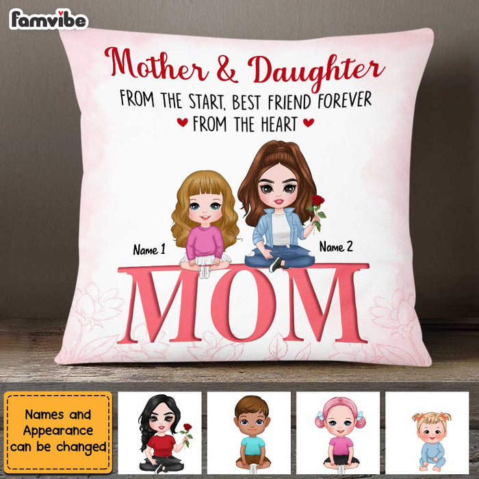 Personalized Mother's Day Mom And Daughter Pillow AP41 23O47 1