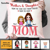 Personalized Mother's Day Mom And Daughter Pillow AP41 23O47 thumb 1