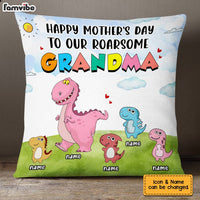 Personalized Mom Grandma Dinosaur Pillow AP46 30O28 thumb 1