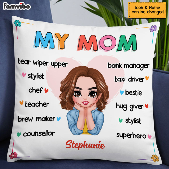 Personalized Mom Grandma Pillow AP45 30O53 1