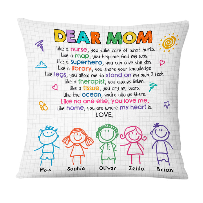 Personalized Mom Grandma Being My Friend Drawing Pillow AP83 28O47 1