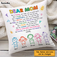 Personalized Mom Grandma Being My Friend Drawing Pillow AP83 28O47 thumb 1