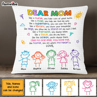 Personalized Mom Grandma Being My Friend Drawing Pillow AP83 28O47 thumb 1