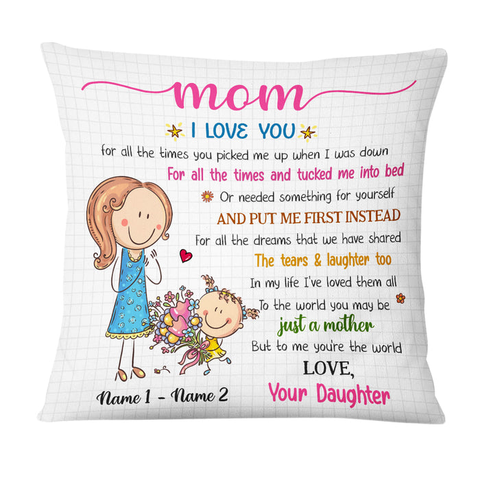 Personalized Mother's Day Mom Grandma Pillow AP43 23O47 1