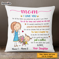 Personalized Mother's Day Mom Grandma Pillow AP43 23O47 thumb 1