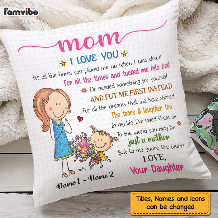 Personalized Mother's Day Mom Grandma Pillow AP43 23O47 1
