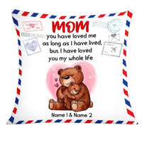 Personalized Mother's Day Mom Grandma Bear Pillow AP44 23O34 thumb 1