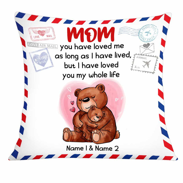 Personalized Mother's Day Mom Grandma Bear Pillow AP44 23O34 1