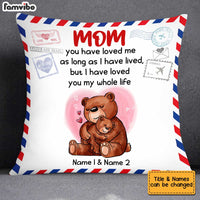 Personalized Mother's Day Mom Grandma Bear Pillow AP44 23O34 thumb 1