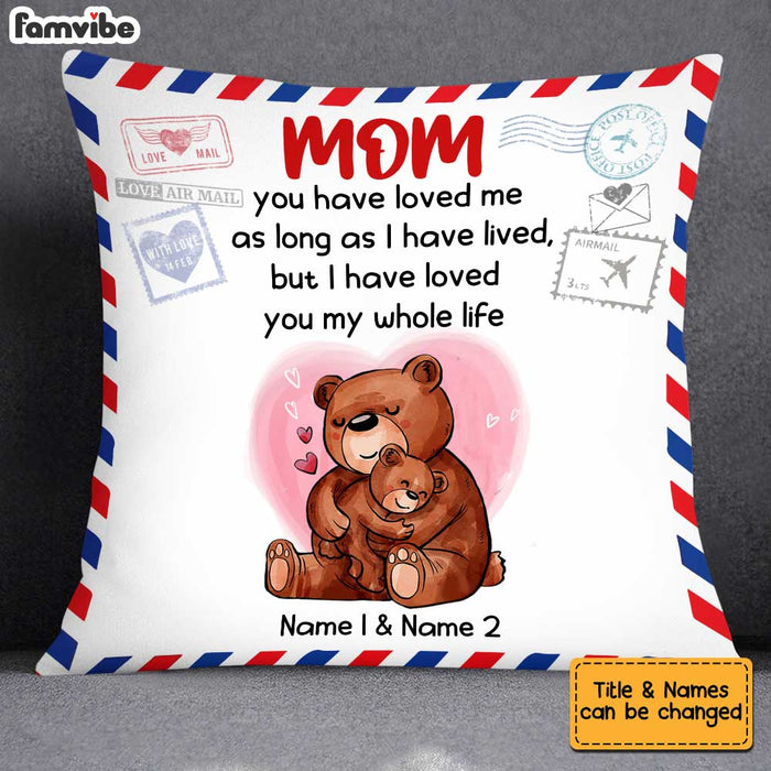 Personalized Mother's Day Mom Grandma Bear Pillow AP44 23O34 1