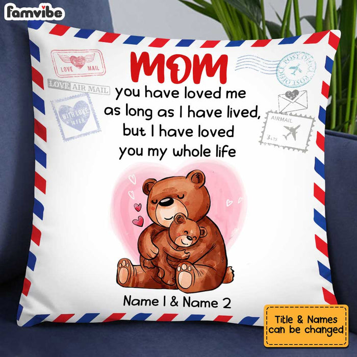Personalized Mother's Day Mom Grandma Bear Pillow AP44 23O34 1