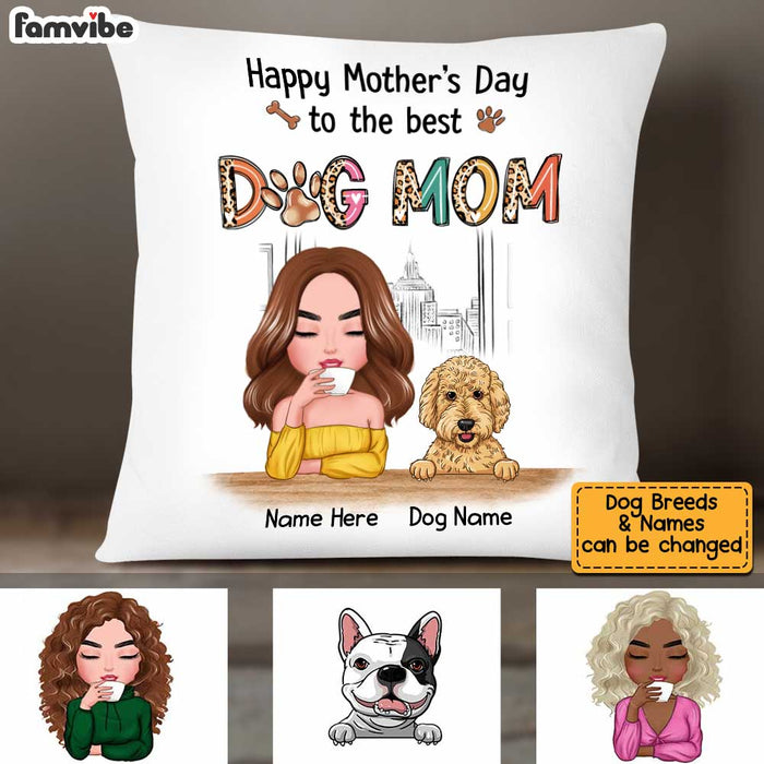 Personalized Dog Mom Mother's Day Pillow AP49 85O34 1